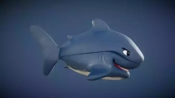 PBR Baby shark plastic toy 3D High poly