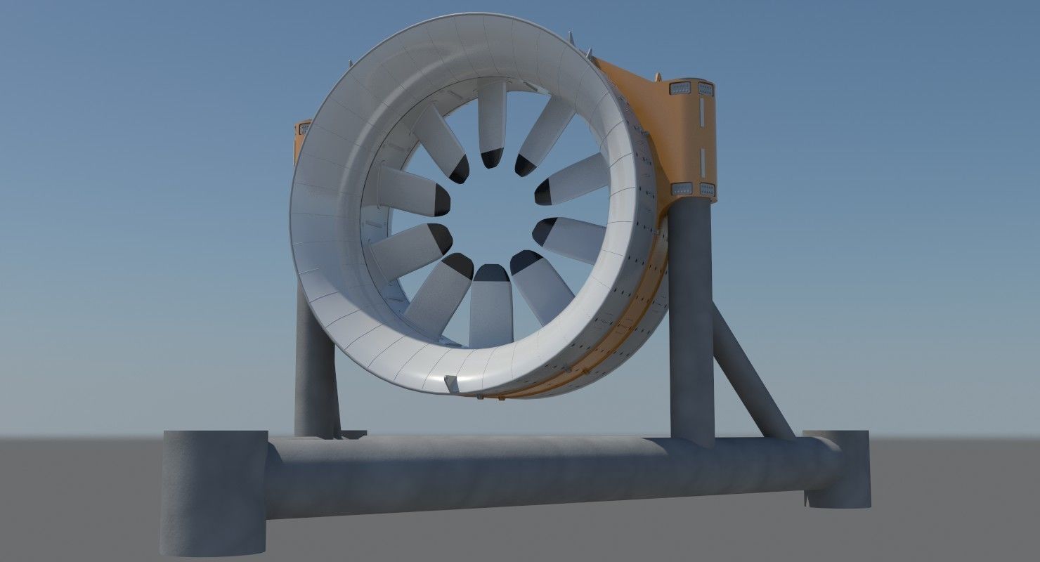 Marine Turbine 3D model_2