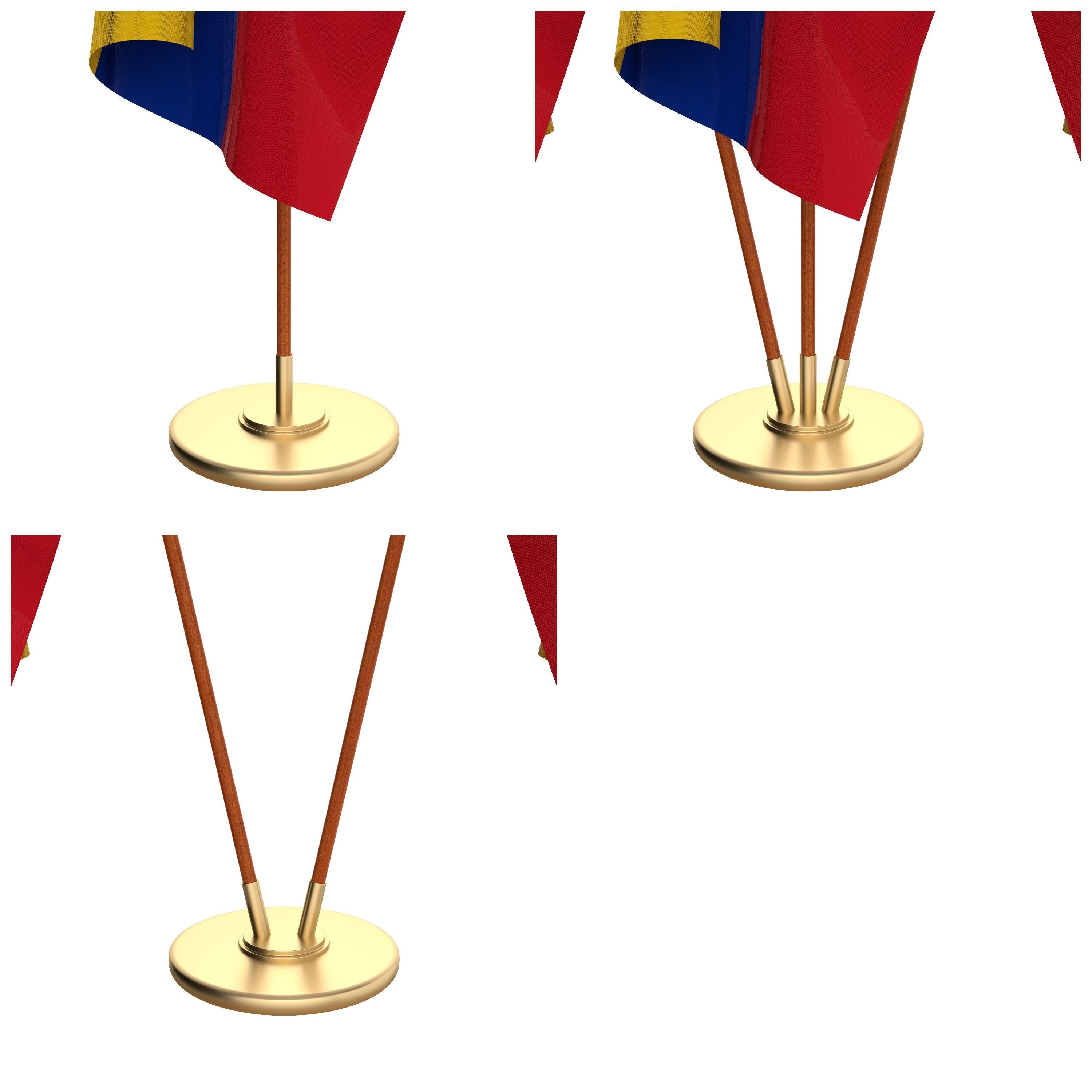 Venezuela Flag Pack 3D model_2