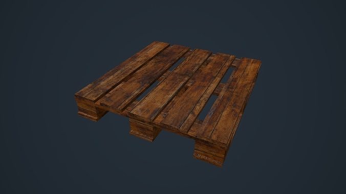 Wood Pallet Low-poly 3D model