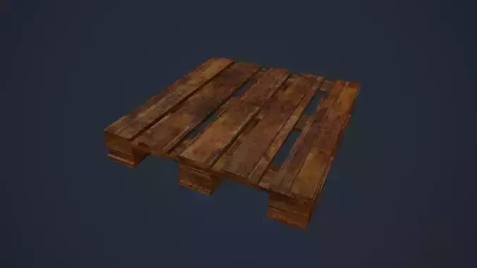 Wood Pallet Low-poly 3D model