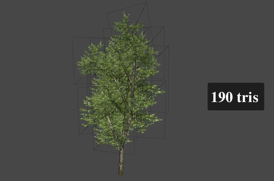 Birch forest pack for Unity Low-poly 3D model_3