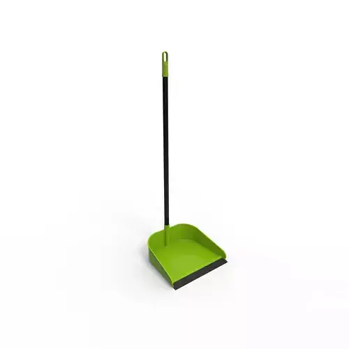 Dustpan broom with handle Low-poly 3D model