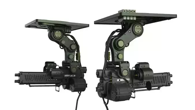 Sci-Fi Security wepon - Turret  3D model