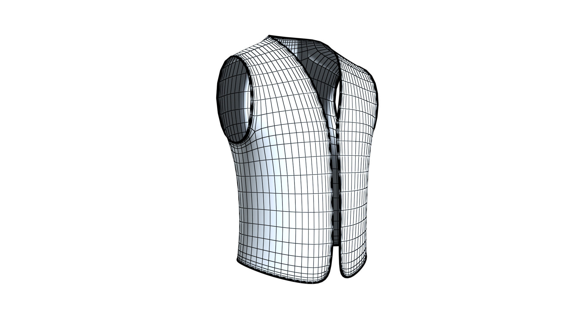 3D Model Worker Vest  Low-poly 3D model_10