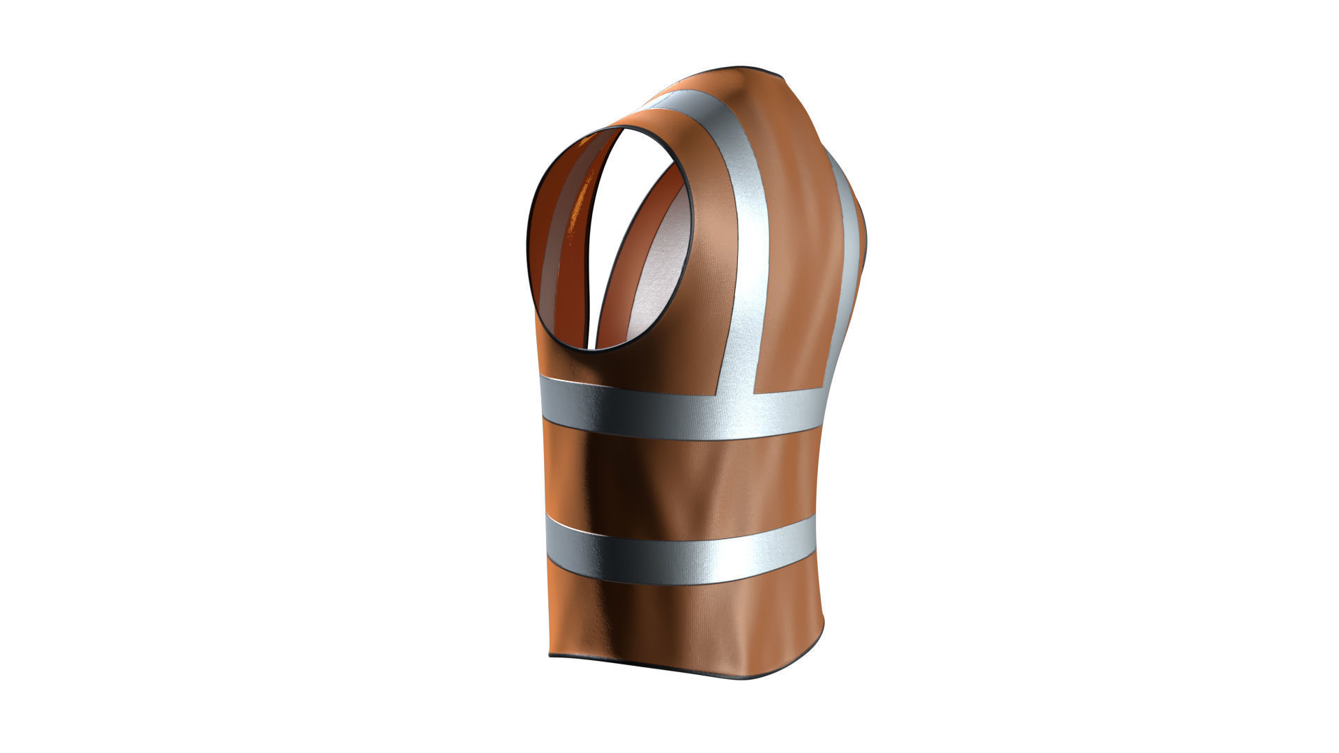 3D Model Worker Vest  Low-poly 3D model_2