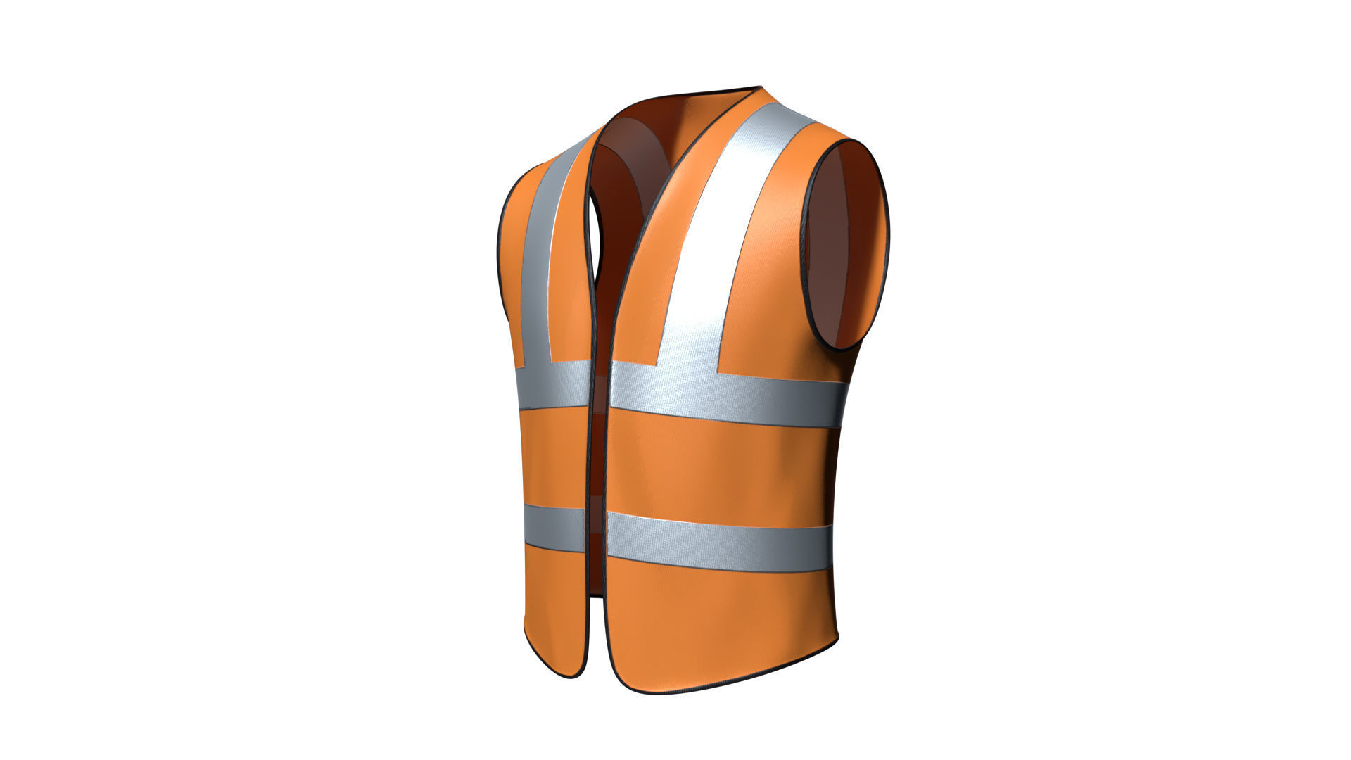 3D Model Worker Vest  Low-poly 3D model_4
