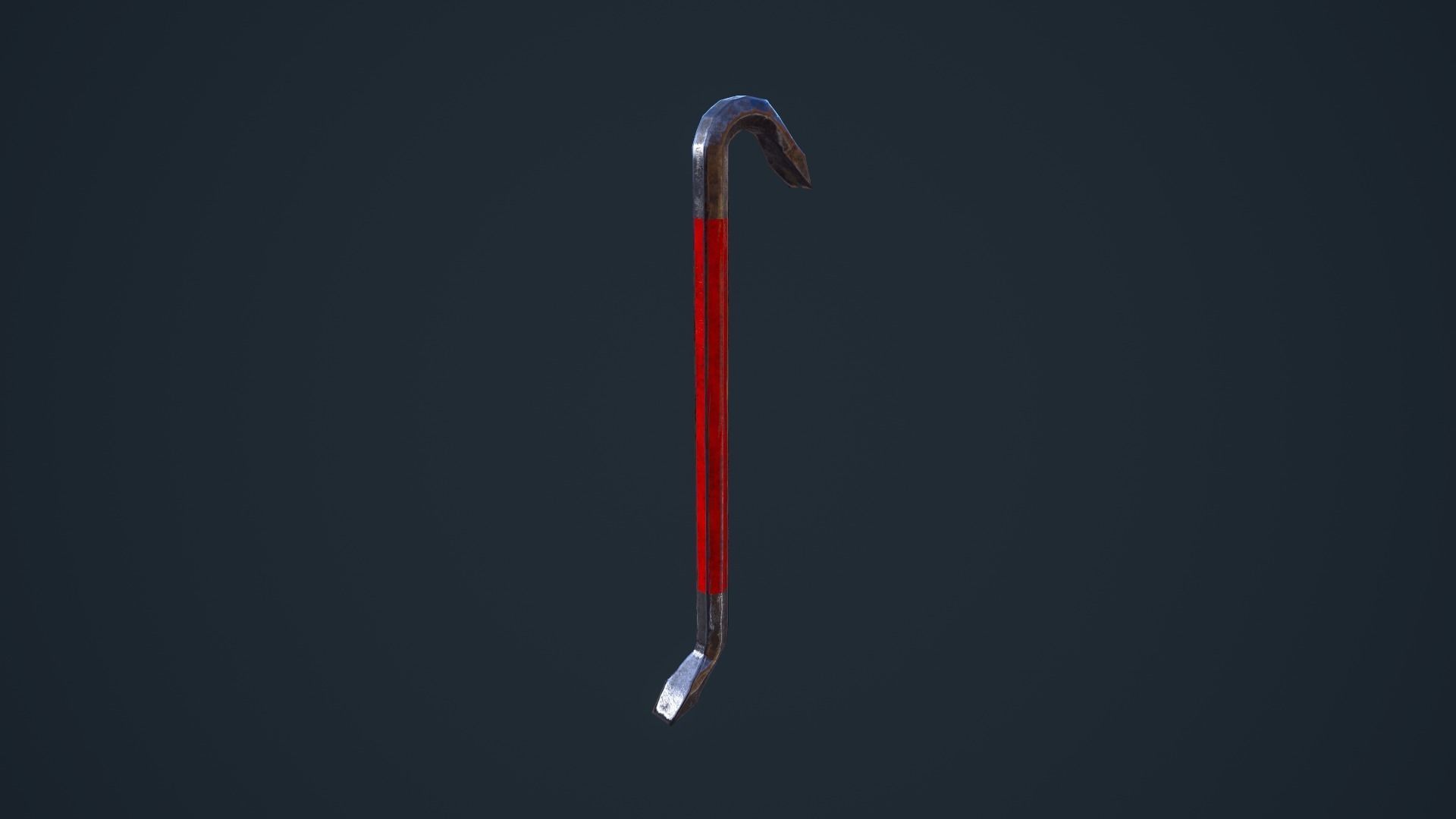 Crowbar cane Low-poly 3D model_7