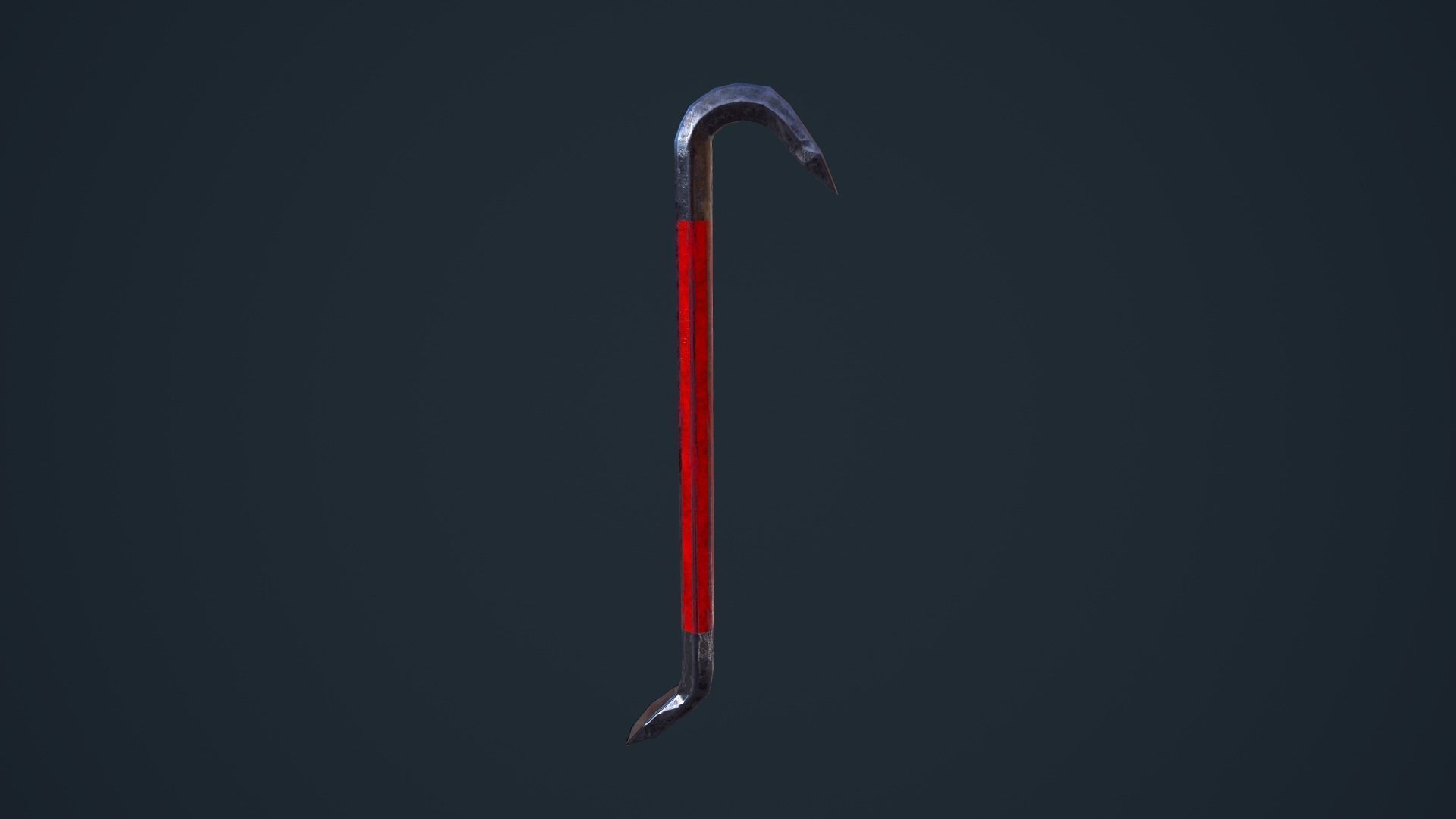 Crowbar cane Low-poly 3D model_9