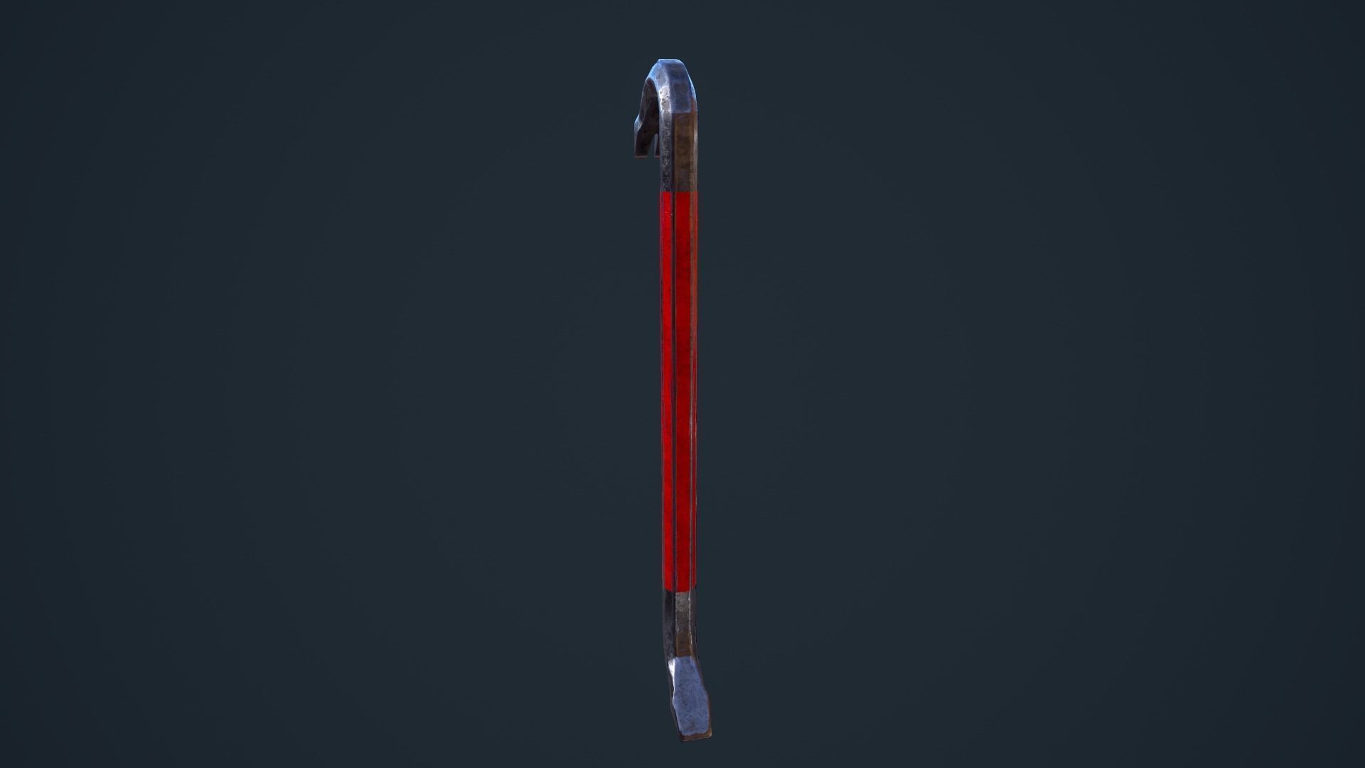 Crowbar cane Low-poly 3D model_6