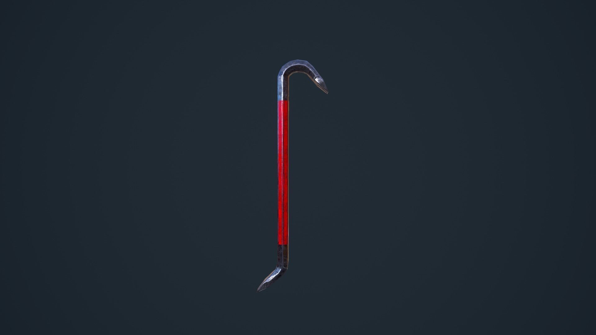 Crowbar cane Low-poly 3D model_12