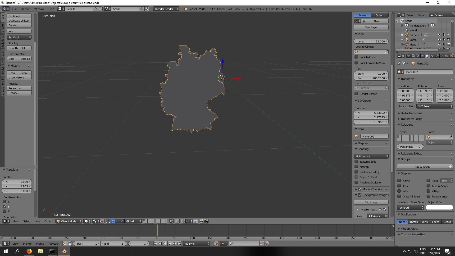 Europe Country Pack 3D Low-poly 3D model_3