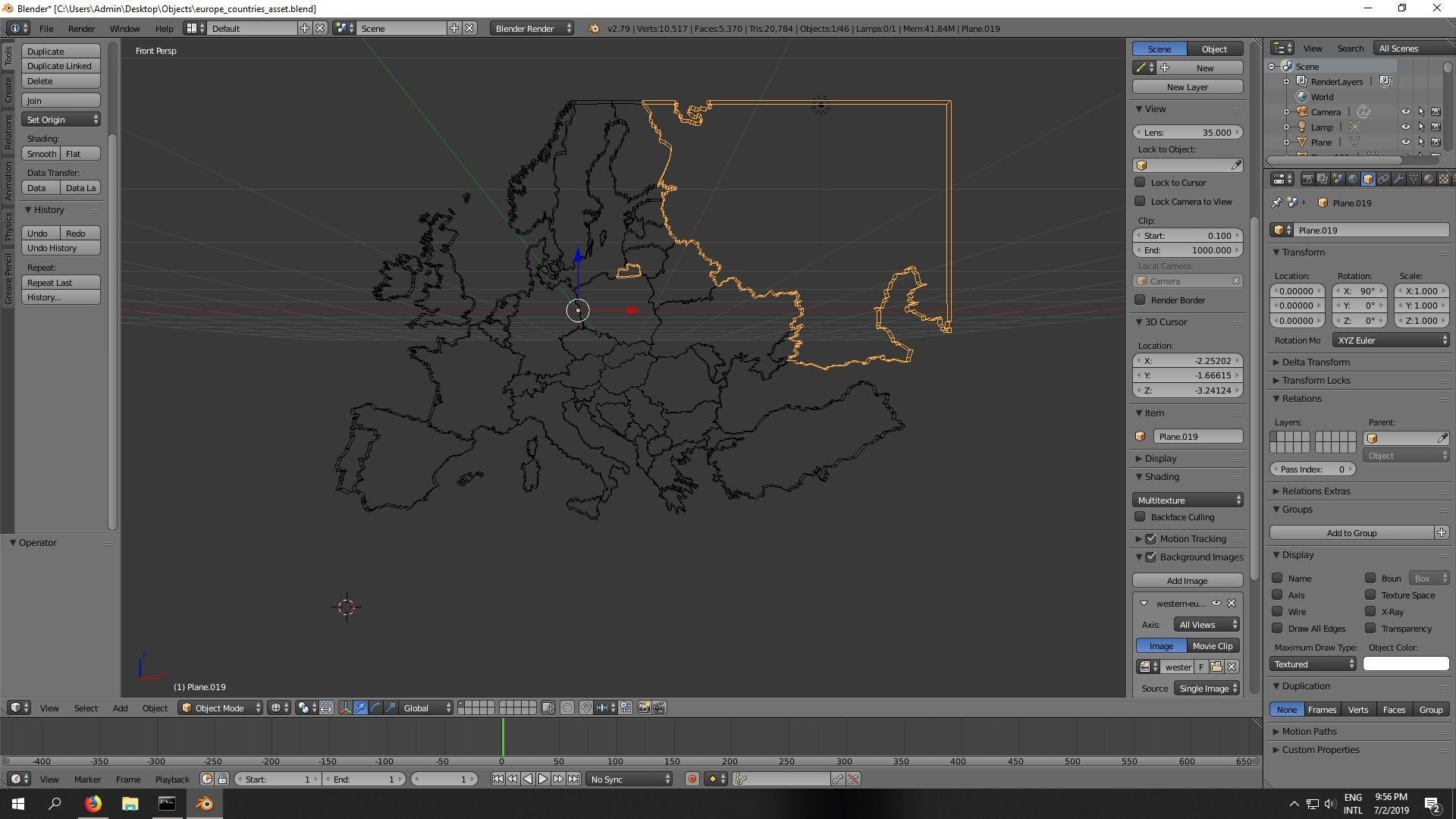 Europe Country Pack 3D Low-poly 3D model_2