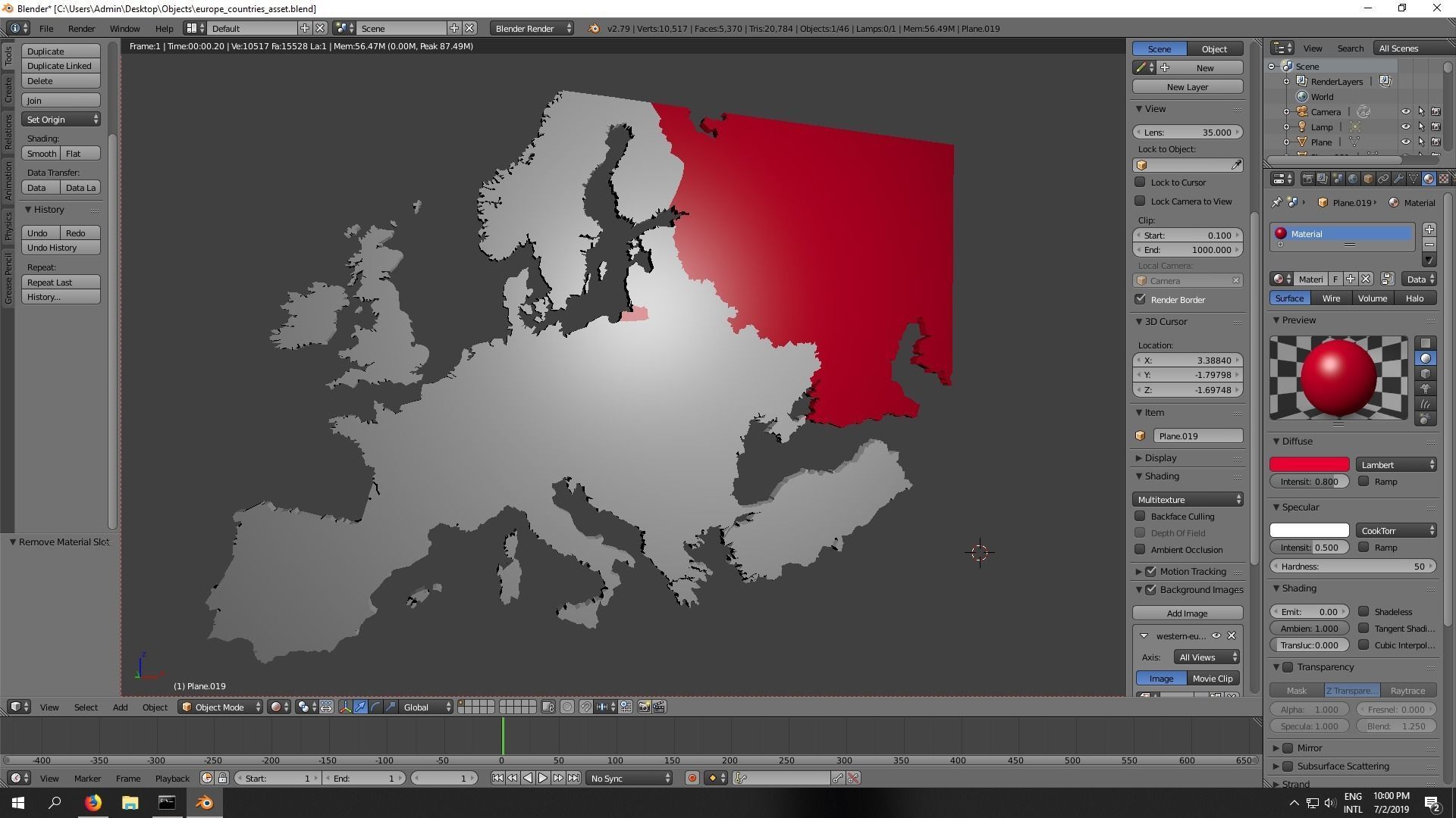 Europe Country Pack 3D Low-poly 3D model_5