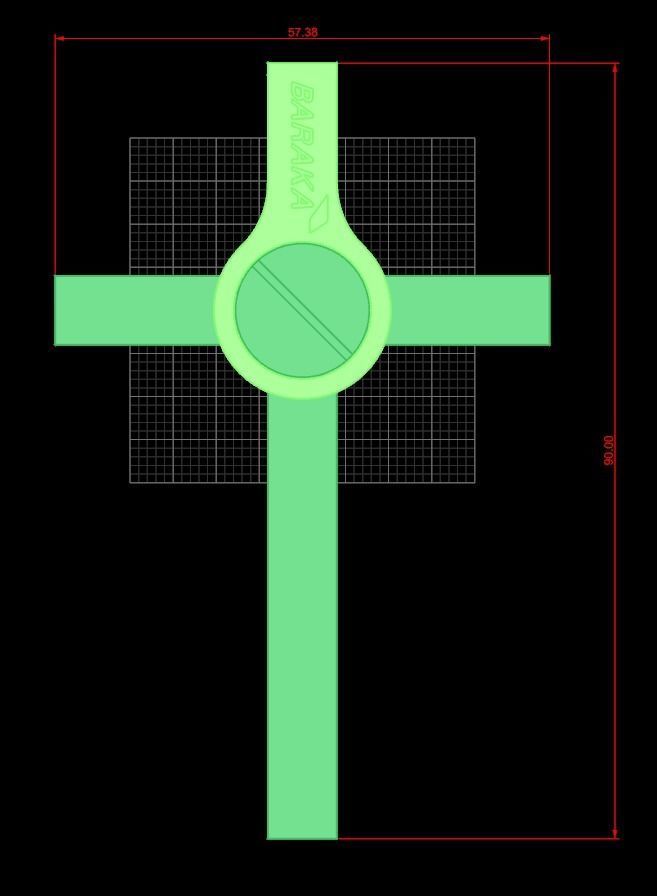Cross BARAKA 3D print model_6