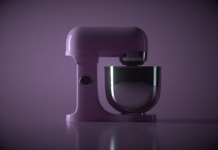 Kettle and Mixer 3D model_9