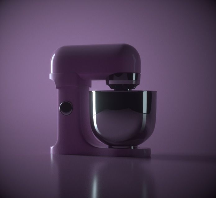 Kettle and Mixer 3D model_7
