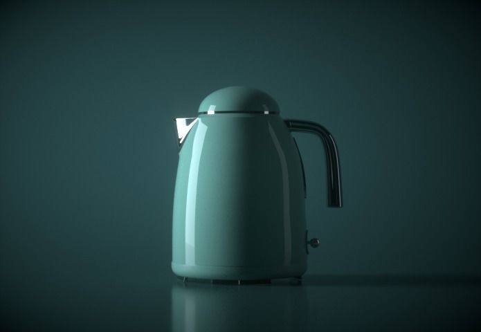Kettle and Mixer 3D model_1