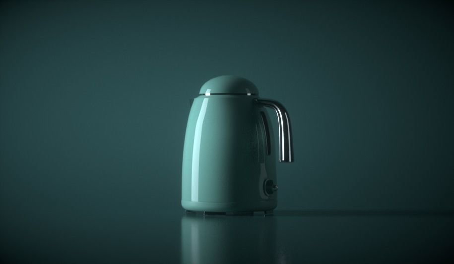 Kettle and Mixer 3D model_2