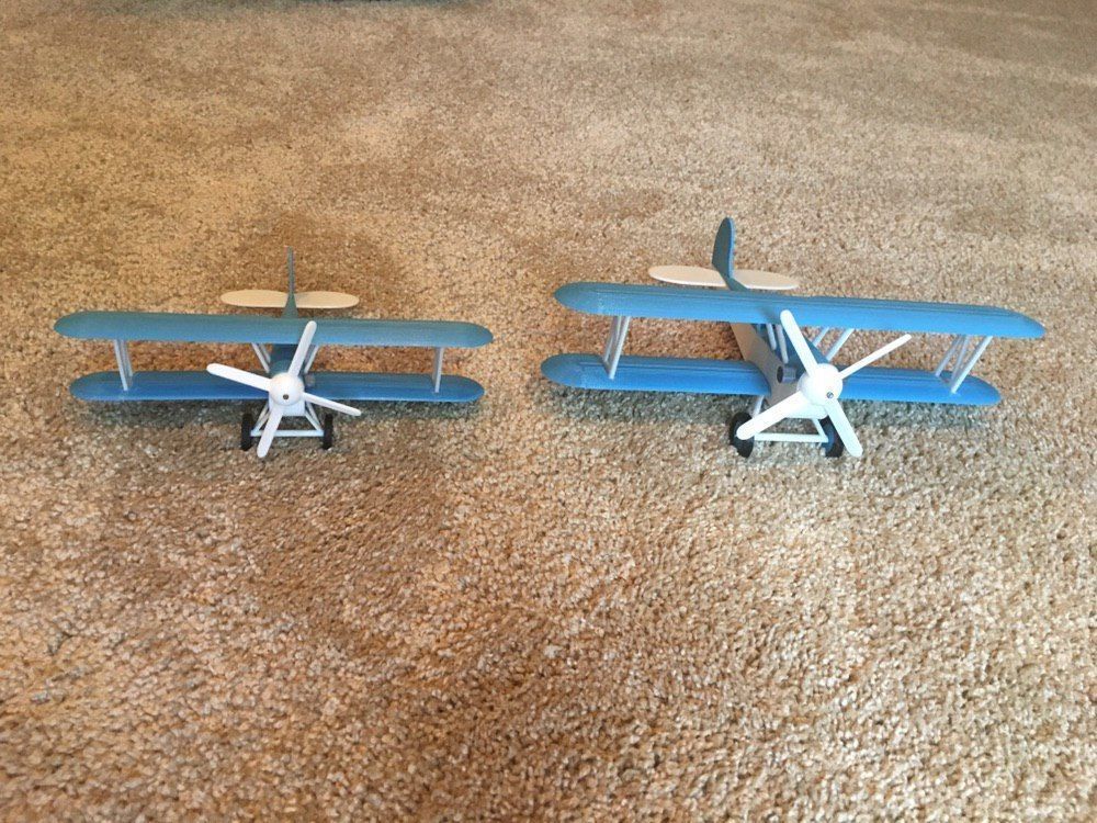 Modular Toy Biplane 3D print model_2
