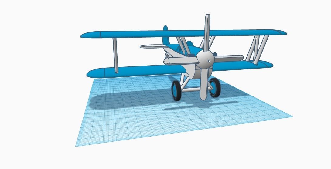 Modular Toy Biplane 3D print model_5