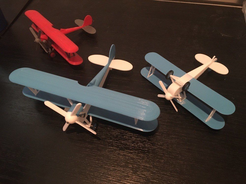 Modular Toy Biplane 3D print model_4