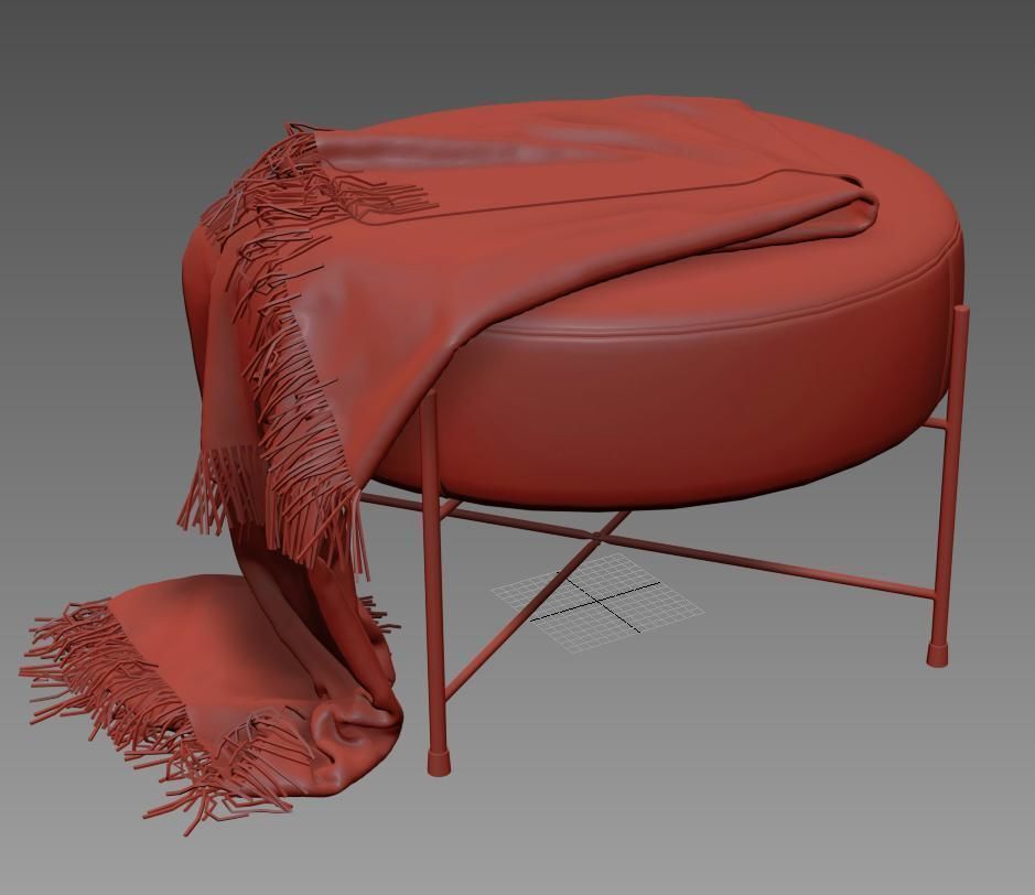 Pouf jysk padborg 3D model_7