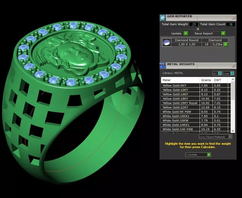Ring model 387 3D model_0