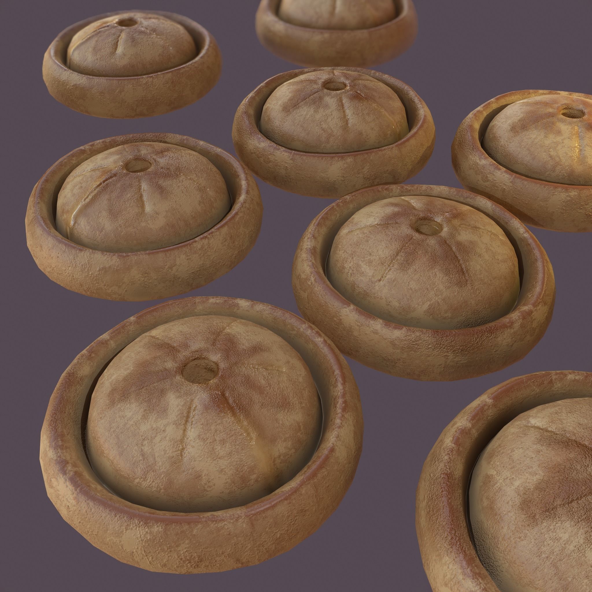 Medieval Meat Pie Low-poly 3D model_14