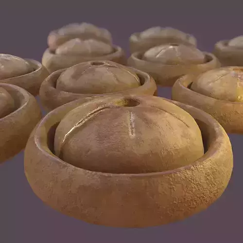 Medieval Meat Pie Low-poly 3D model