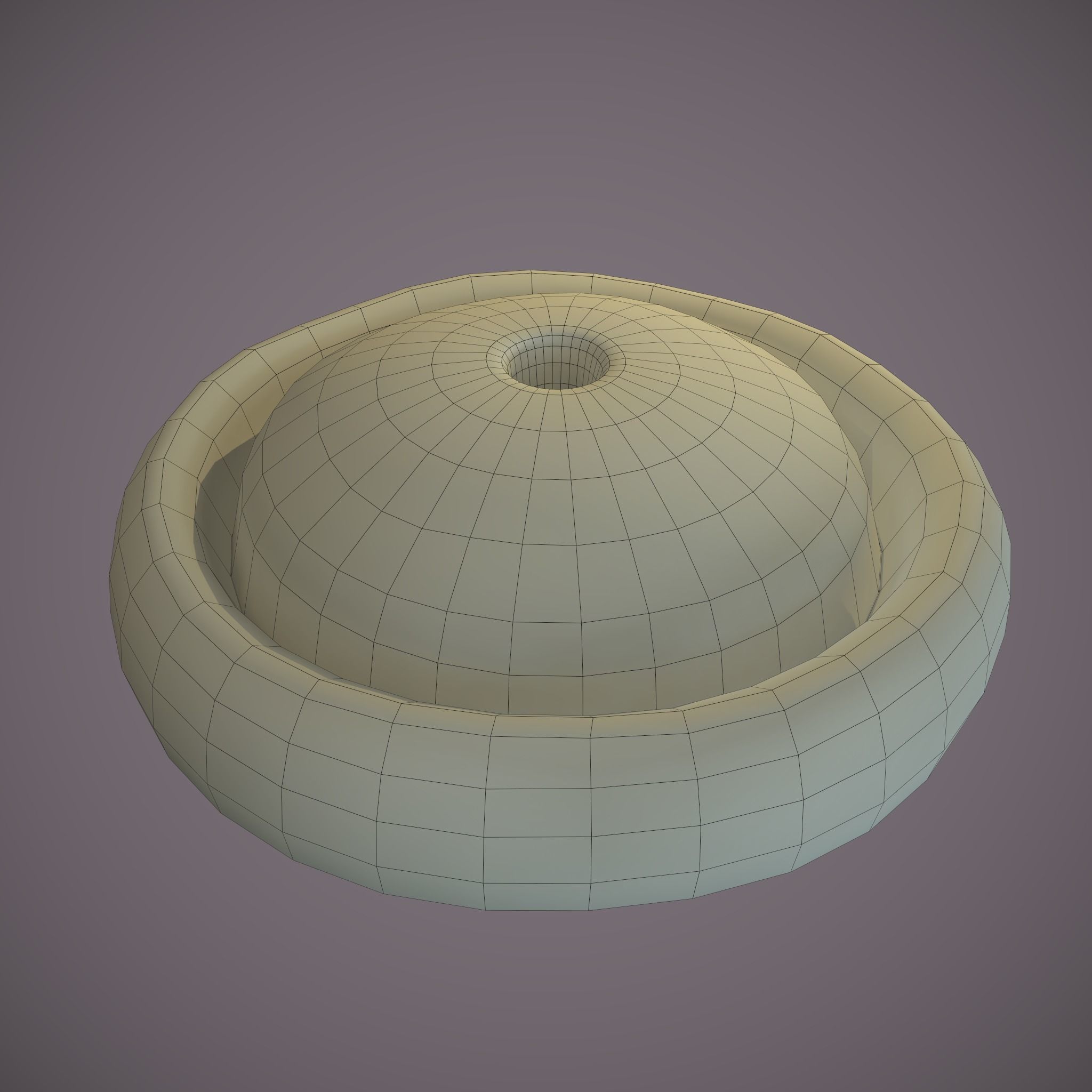 Medieval Meat Pie Low-poly 3D model_21