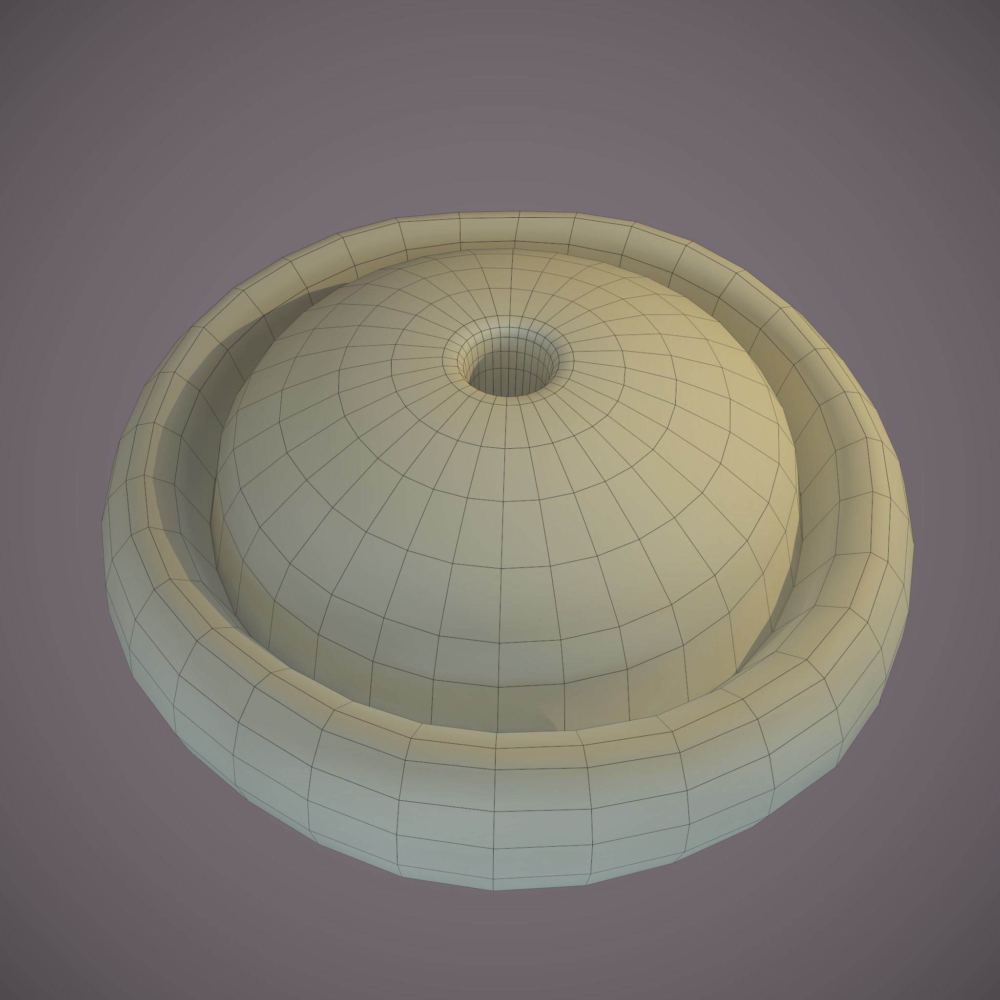 Medieval Meat Pie Low-poly 3D model_22