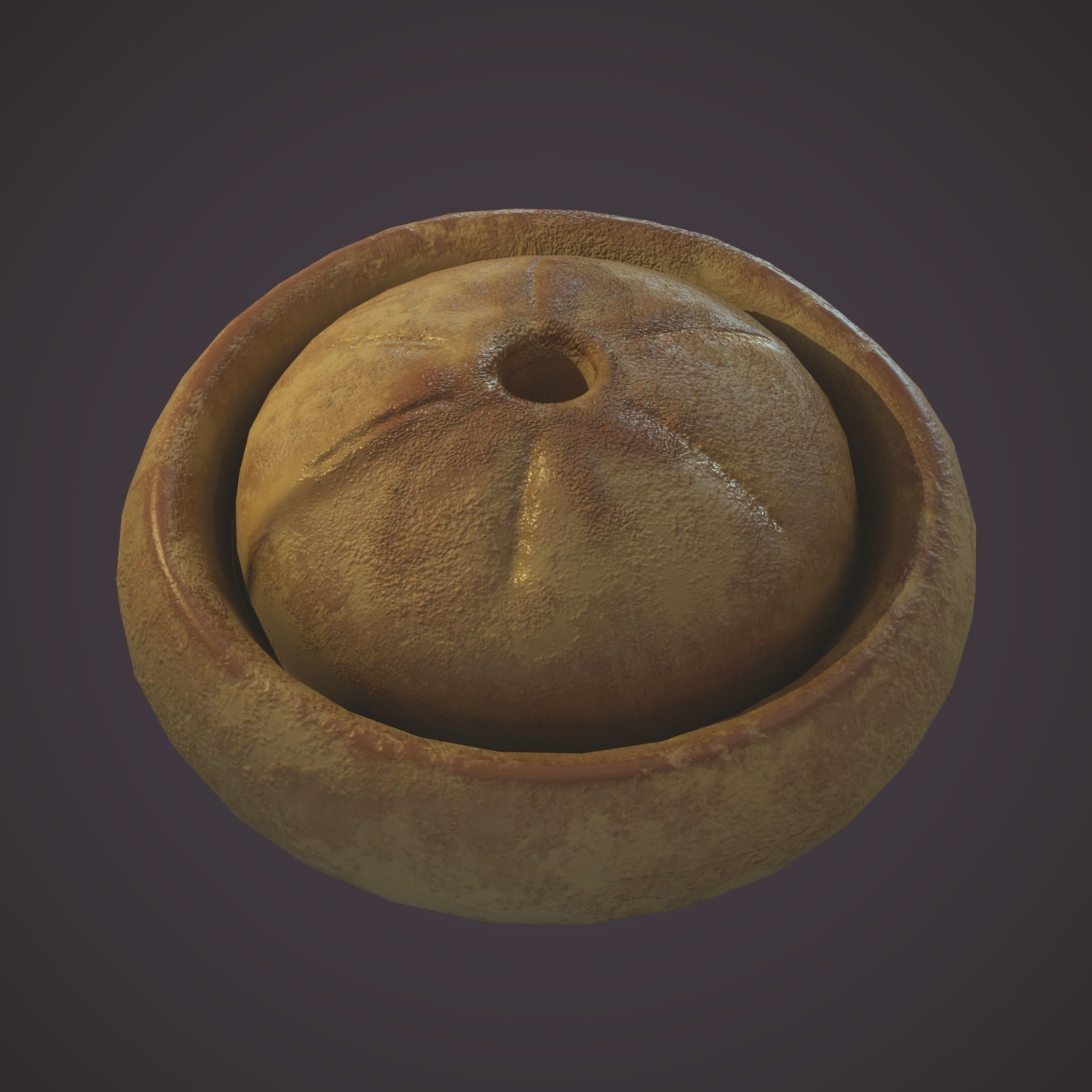 Medieval Meat Pie Low-poly 3D model_16