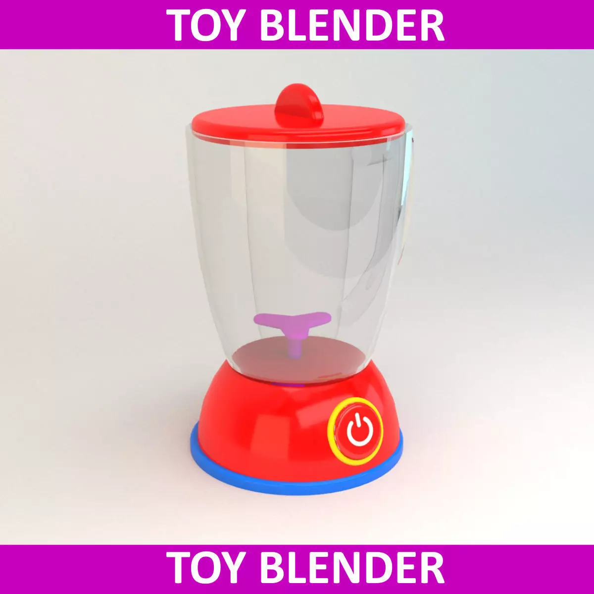 Toy Blender Juicer Low-poly 3D model_0