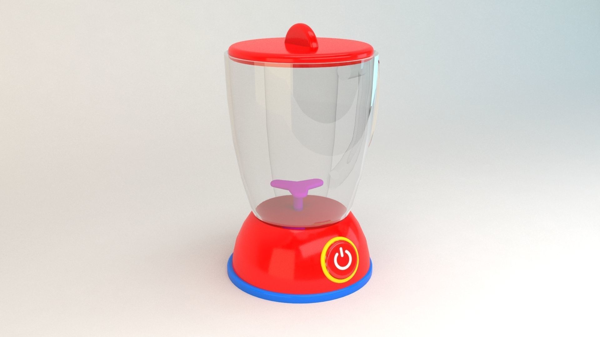 Toy Blender Juicer Low-poly 3D model_1