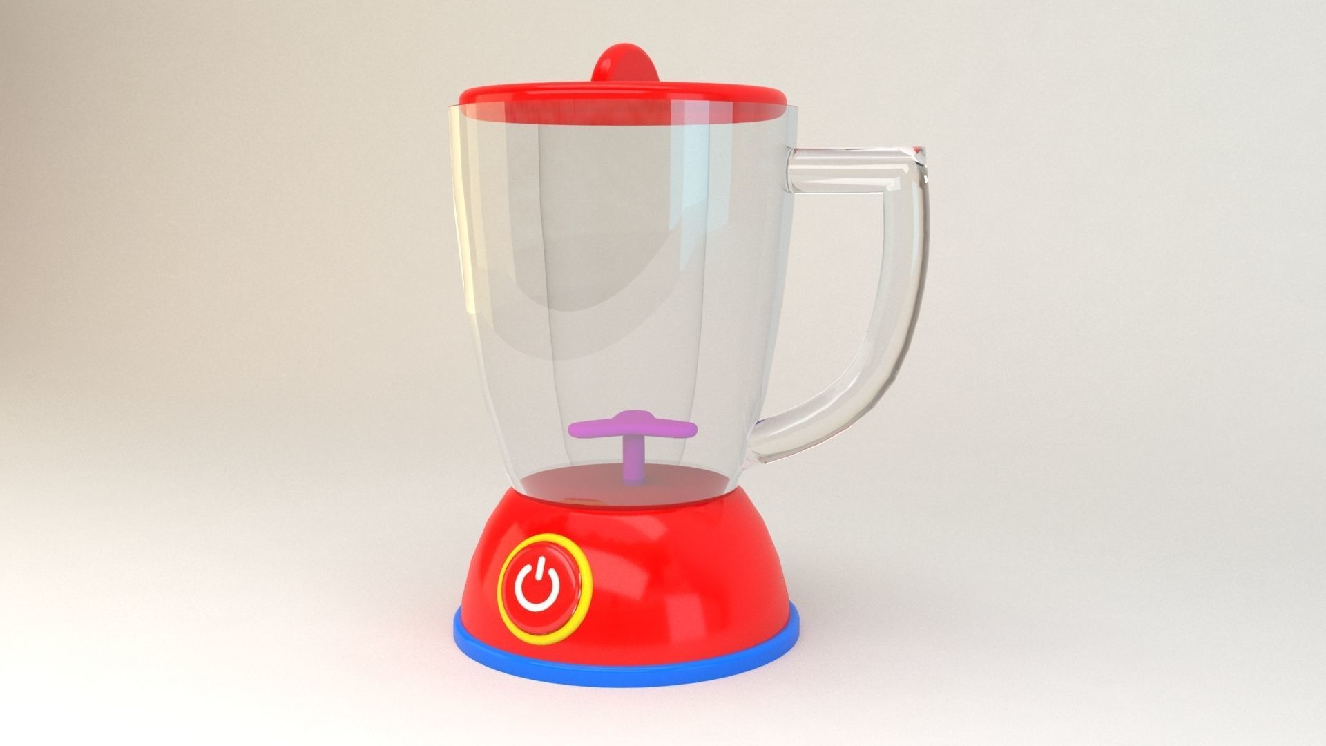Toy Blender Juicer Low-poly 3D model_2