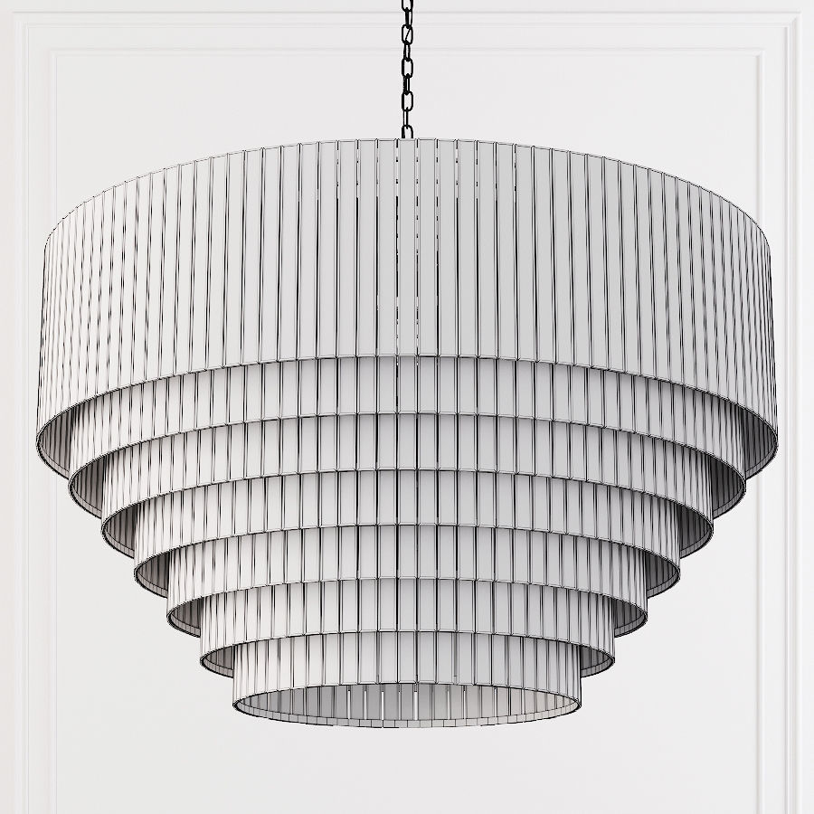 Restoration Hardware VITTI MIRRORED 7-TIER CHANDELIER Iron 3D model_1
