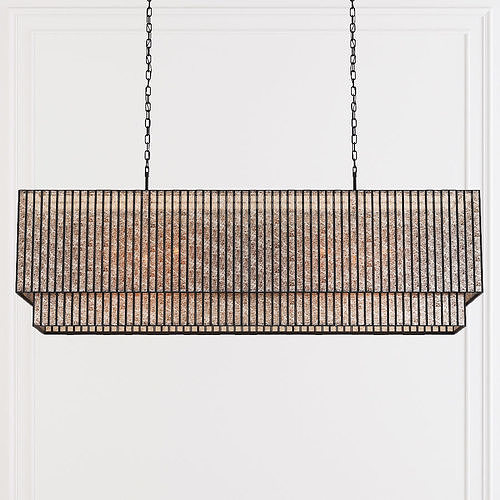 RH VITTI MIRRORED RECTANGULAR CHANDELIER 60 Iron 3D model
