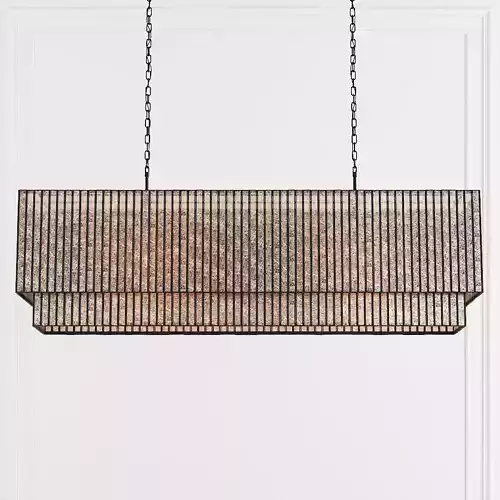 RH VITTI MIRRORED RECTANGULAR CHANDELIER 60 Iron 3D model