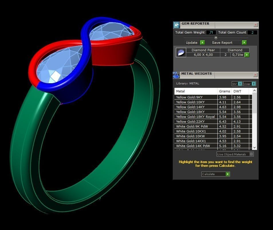 Ring model 401 3D model_3
