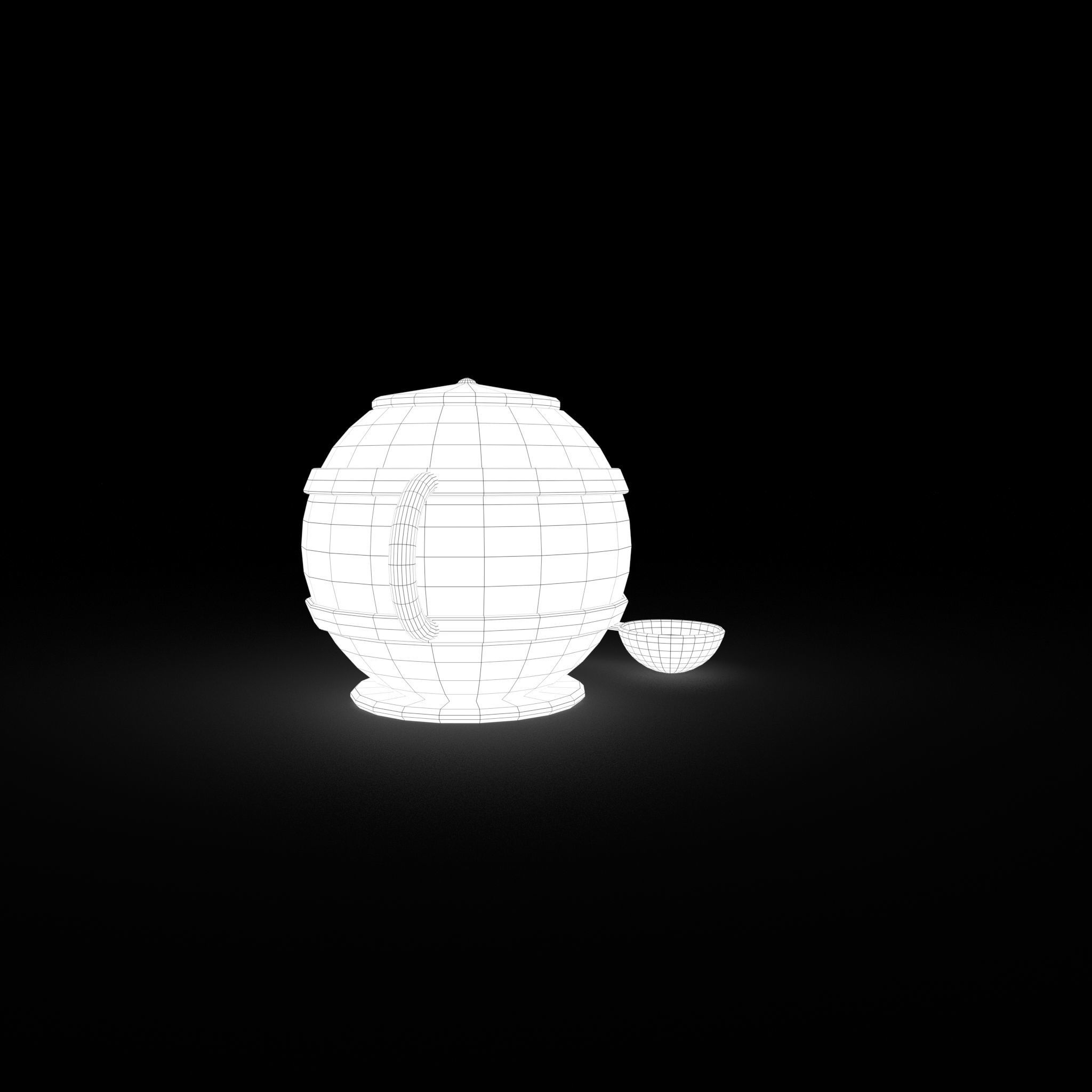 Medieval Tavern Soup pot and Spoon Free low-poly 3D model_21