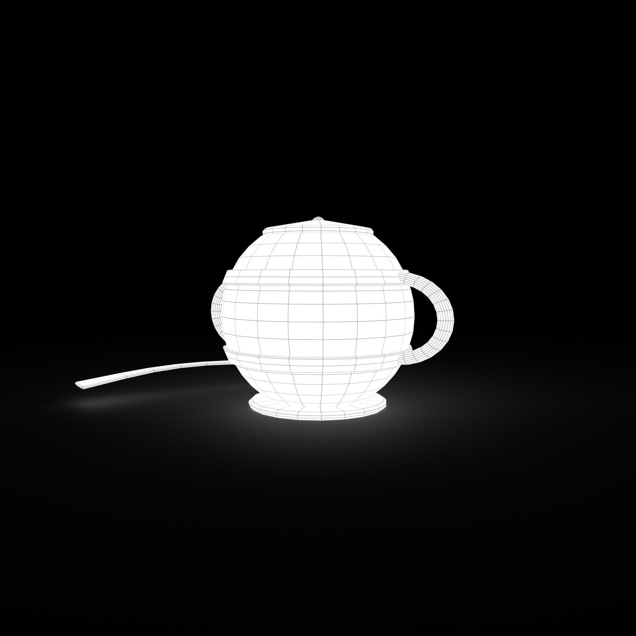 Medieval Tavern Soup pot and Spoon Free low-poly 3D model_25