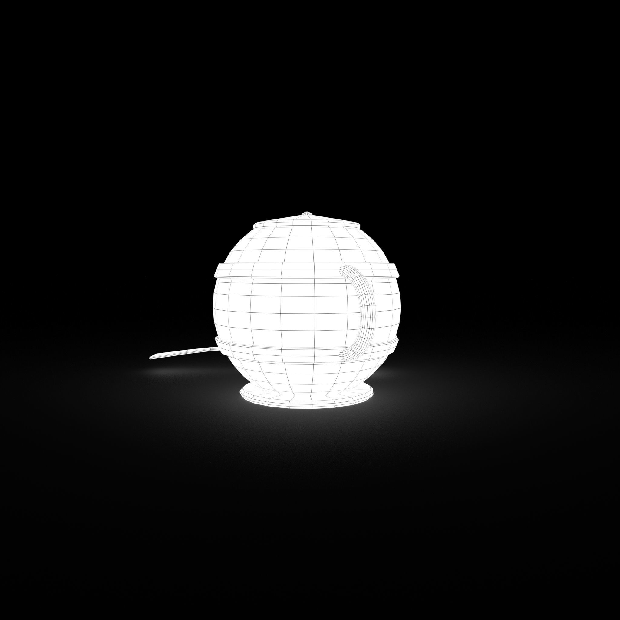 Medieval Tavern Soup pot and Spoon Free low-poly 3D model_26