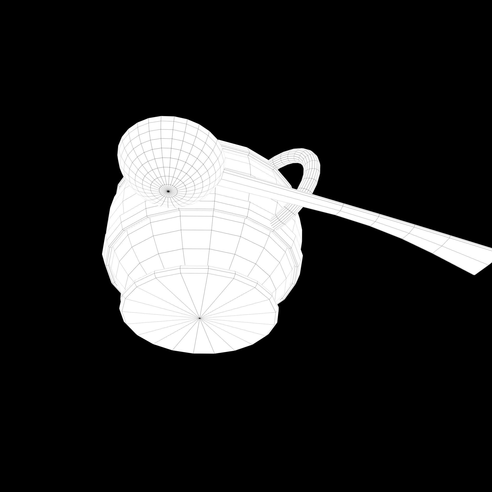 Medieval Tavern Soup pot and Spoon Free low-poly 3D model_39