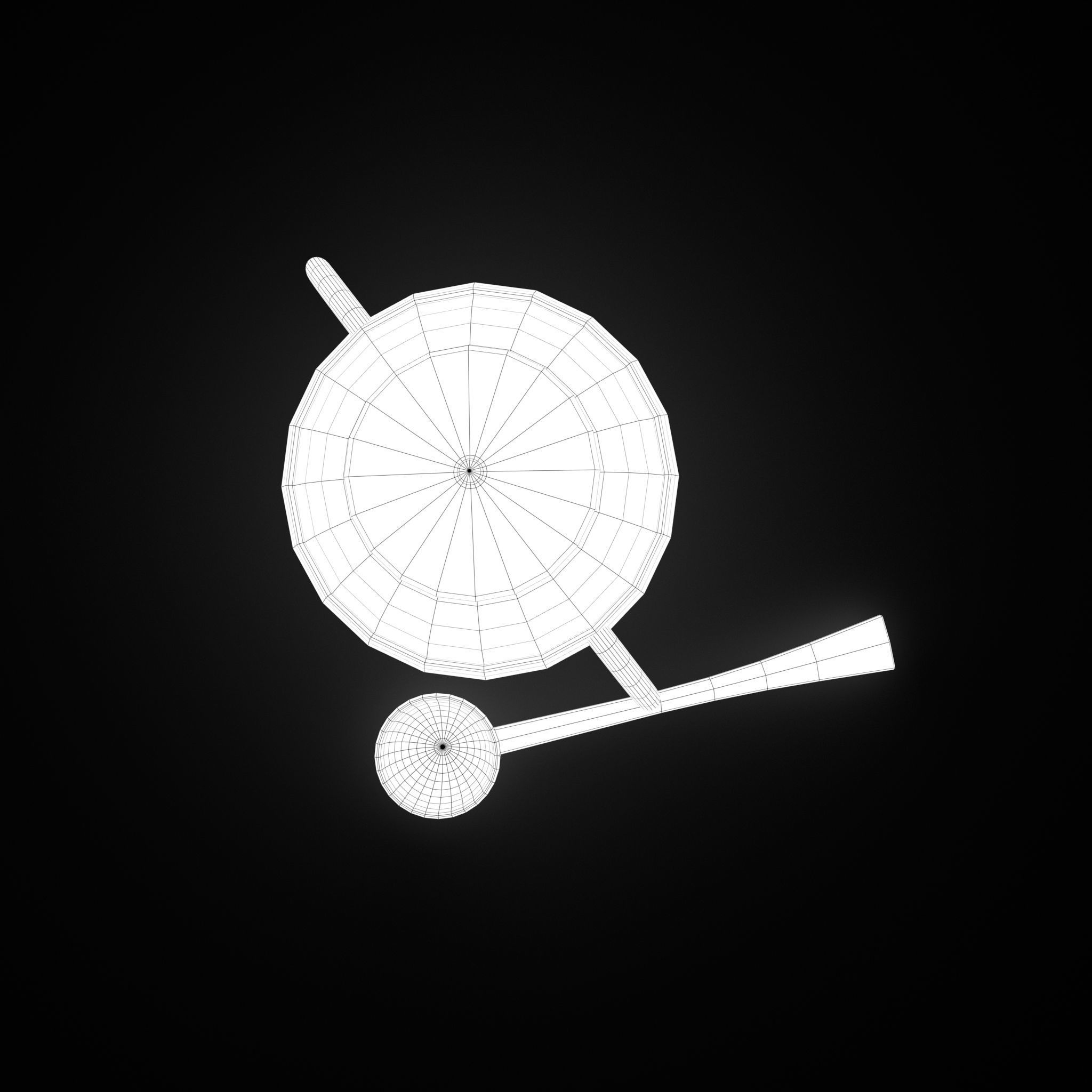 Medieval Tavern Soup pot and Spoon Free low-poly 3D model_37