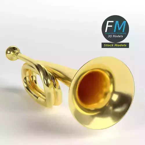 Cavalry trumpet 3D model