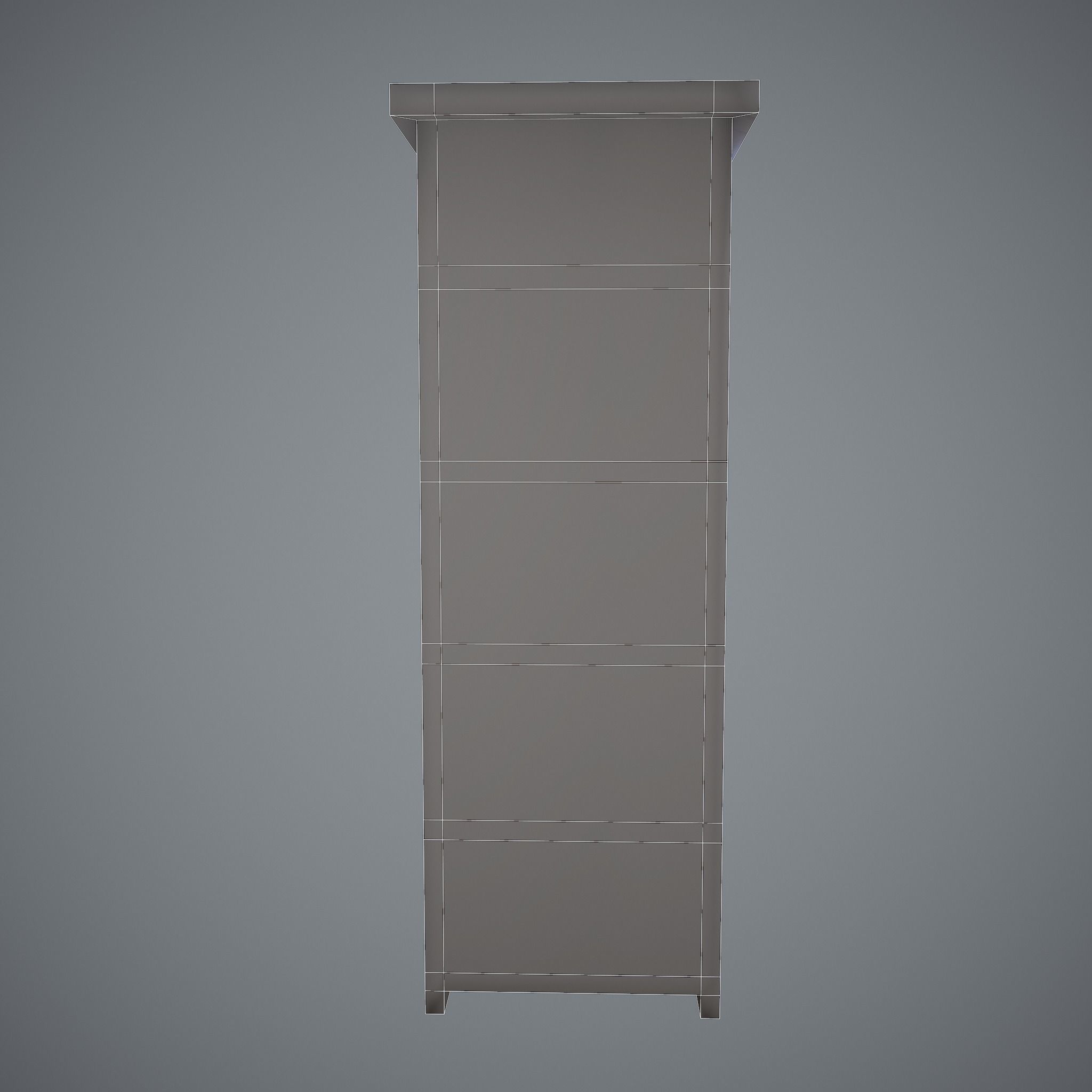 Medieval Tall Shelf Low-poly 3D model_23