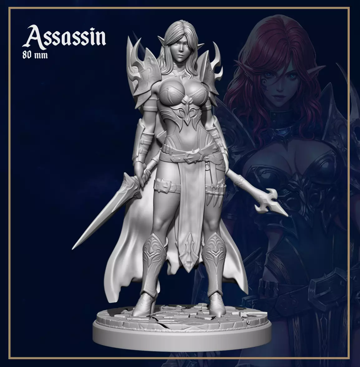 Elf Assassin 3D print model