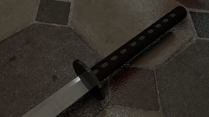 Katana Model Samurai Sword High Definition HD Textured 3D model