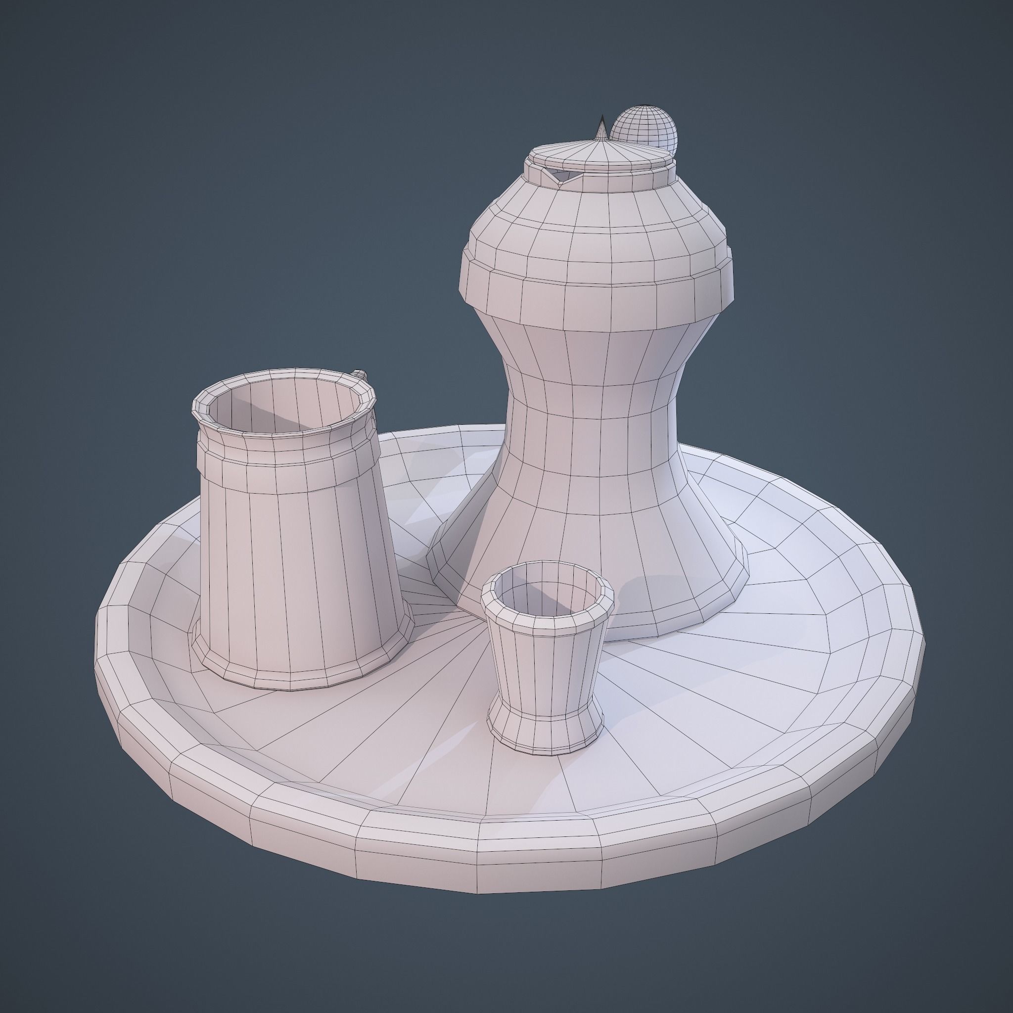 Medieval Tavern Dish Set 3D Model Collection_26